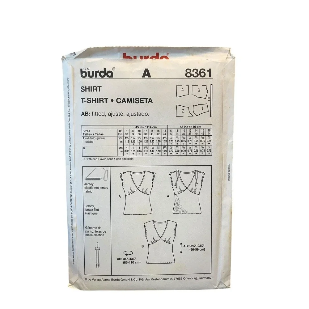 Burda 8361 sewing